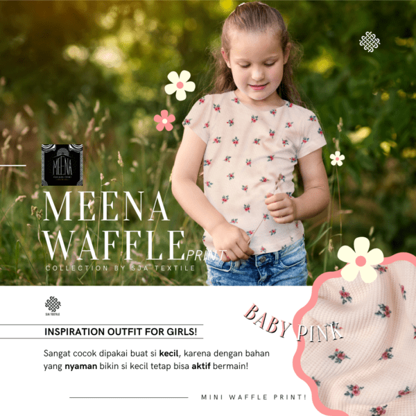 Meena Waffle Print - Gambar 4