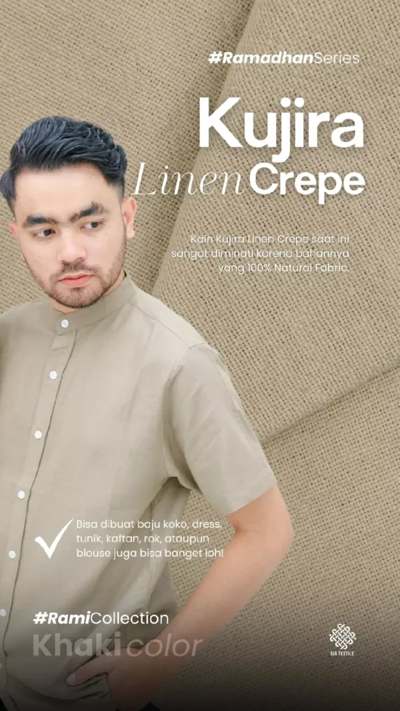 sja textile-toko kain terbaik-kujira linen crepe