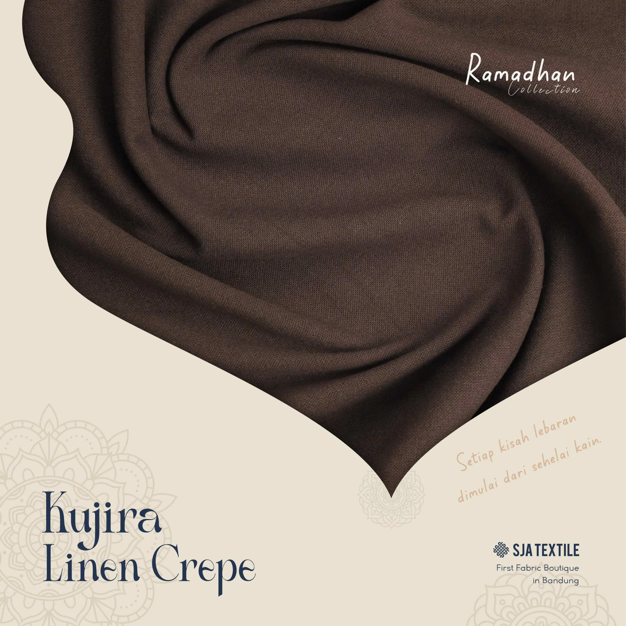 SJA Textile Toko Kain Terbaik di Bandung - Thumbnail Product Ramadhan Kisah Kain Lebaran Kujira Linen Crepe-new