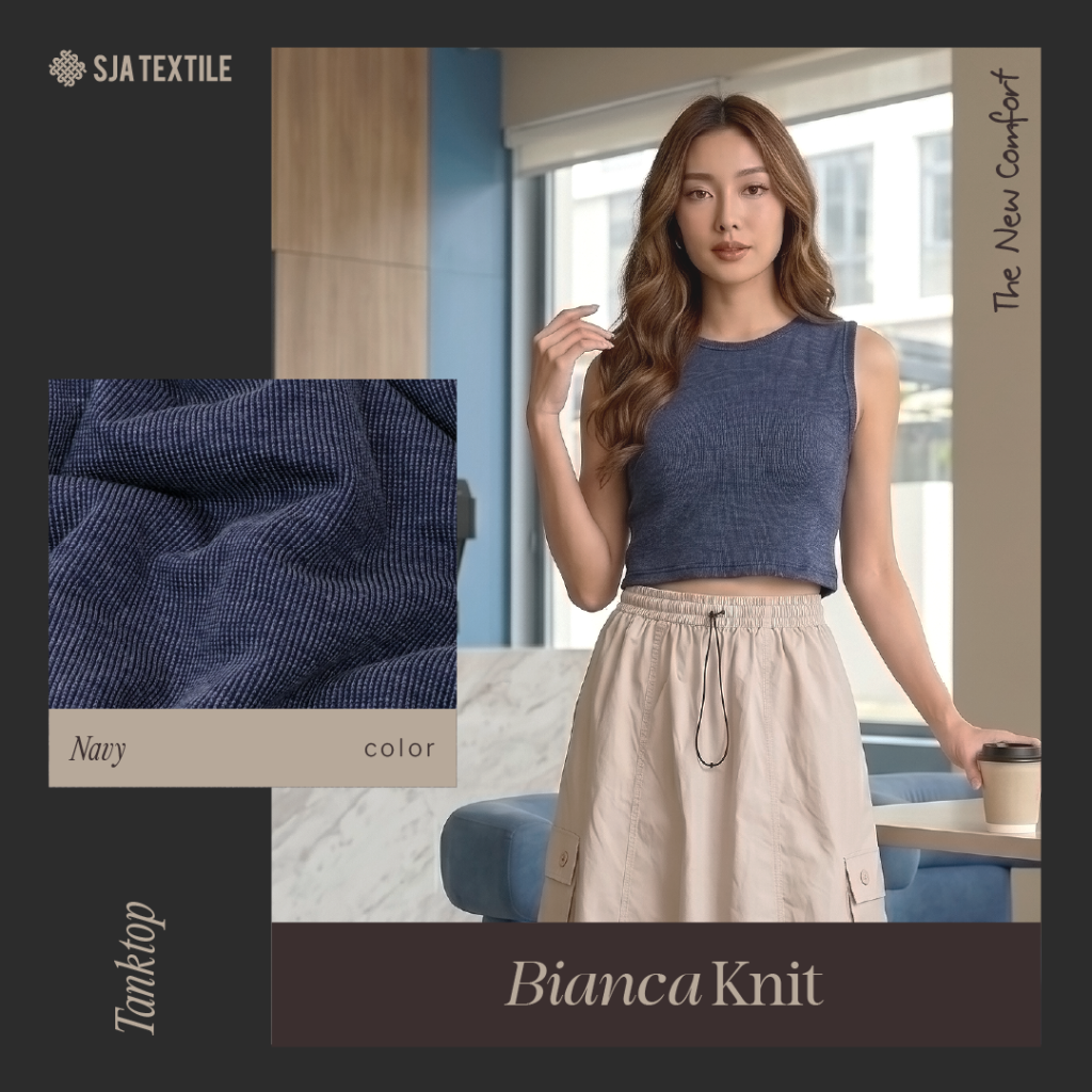 Rekomendasi bahan knitting untuk loungewear bianca knit toko kain bandung sja textile