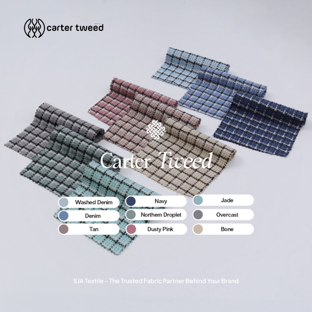bahan knit terbaru - carter tweed