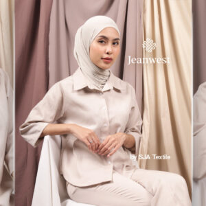 style office look dengan modest wear bahan jeanwest