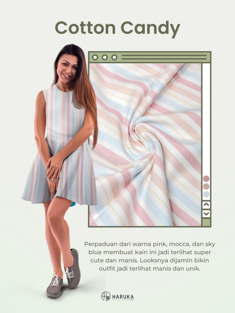 311 outfit kain katun haruka handloom - sja textile toko kain bandung