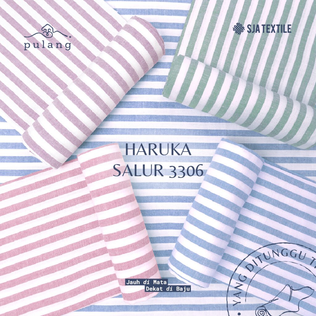 koleksi kain lebaran terbaru - bahan katun haruka salur - sja textile toko kain bandung