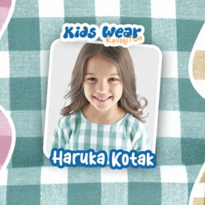 kids wear kain haruka kotak - sja textile toko kain terbaik