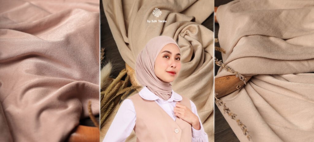 mengenal bahan modal tencel untuk inner dress dan pashmina - SJA TEXTILE toko kain terbaik