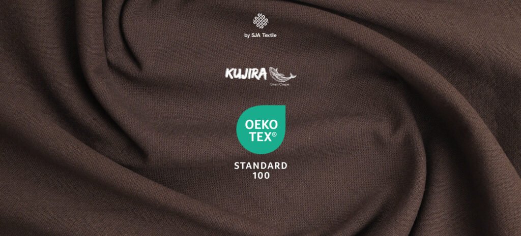 sertifikat oeko tex kujira linen crepe - sja textile toko kain terbaik