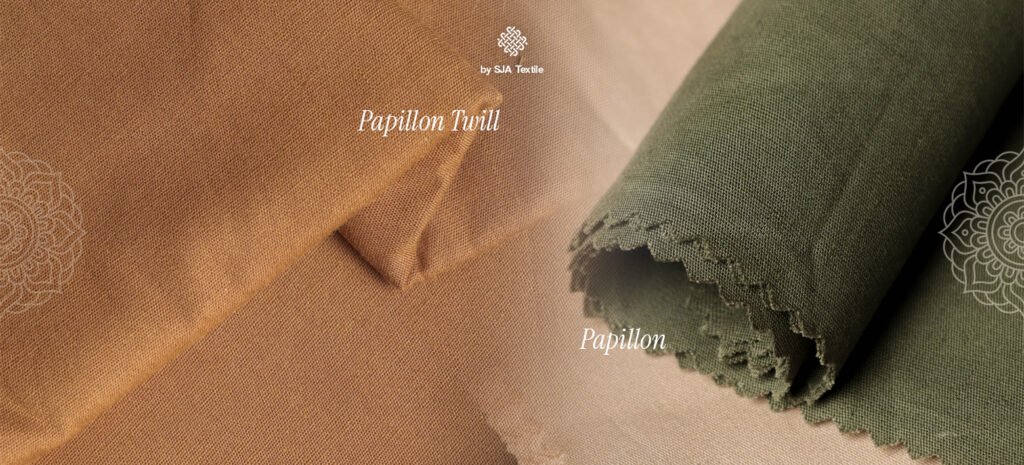 mengenal kain cotton poplin papillon dan papillon twill - sja textle toko kain terbaik