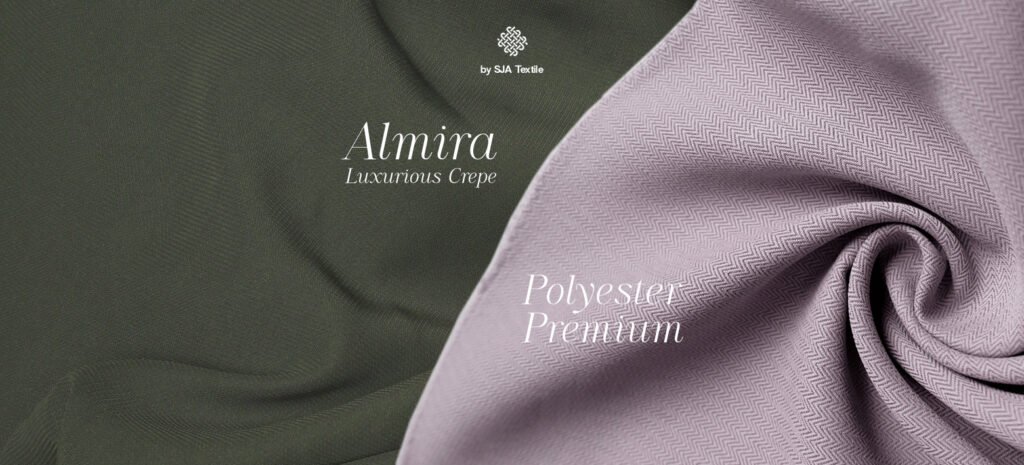 perbandingan kain almira dengan kain polyester premium - sja textile toko kain bandung terbaik