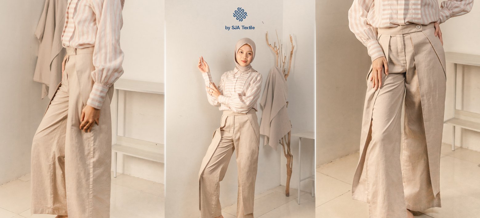OOTD Lebaran Minimalis, Fresh, dan Stylish Pakai Baju Bahan Cotton Lumina - SJA textile toko kain bandung