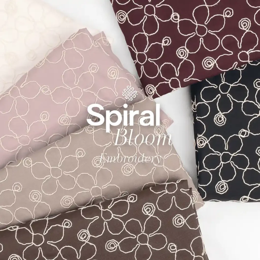 SJA Textile Toko Kain Terbaik di Bandung - Spiral Bloom Embroidery