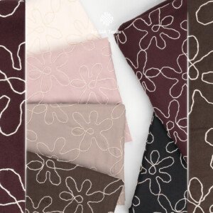 mengenal kain bordir modern embroidery blossom whispers - sja textile toko kain bandung