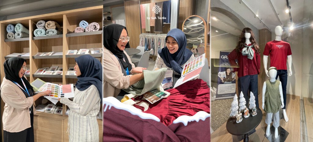 produksi baju natal di sja textile toko kain bandung