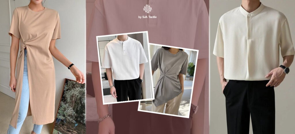 trend baju natal pakai bahan kaos cotton compact dan tencel - SJA TEXTILE toko kain bandung