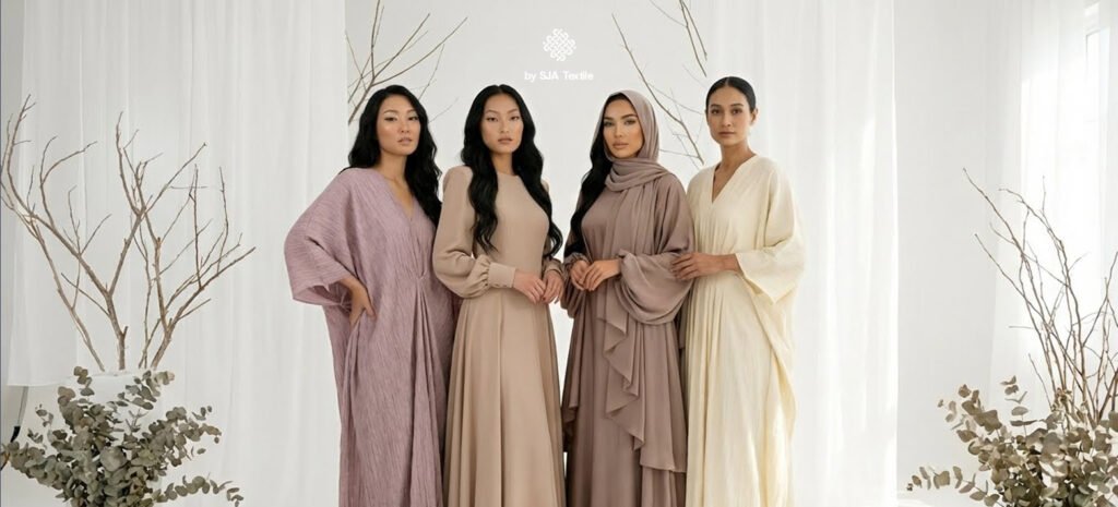 Kain yang tepat untuk abaya_ dress dan gamis lebaran