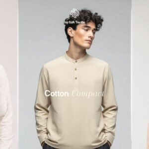 Model kaos yang cocok buat lebaran - inspo cotton compact SJA Textile Toko Kain Bandung