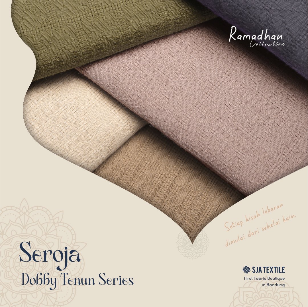SJA Textile Toko Kain Terbaik di Bandung - Thumbnail Product Ramadhan Kisah Kain Lebaran - Dobby Tenun Series Seroja