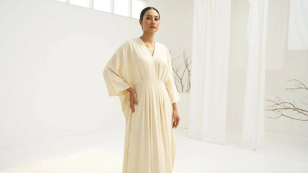 dress abaya gamis lebaran kujira linen crepe sja textile toko kain bandung