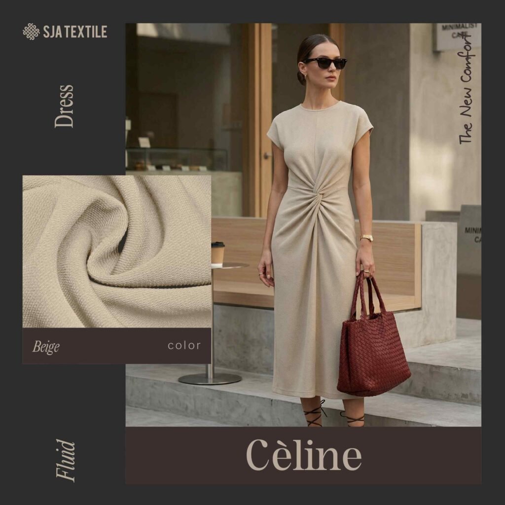bahan polyester double face celine toko kain bandung sja textile