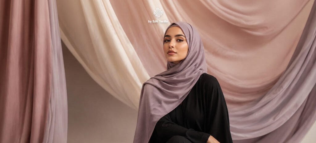 kain terbaik untuk bahan hijab premium toko kain bandung sja textile