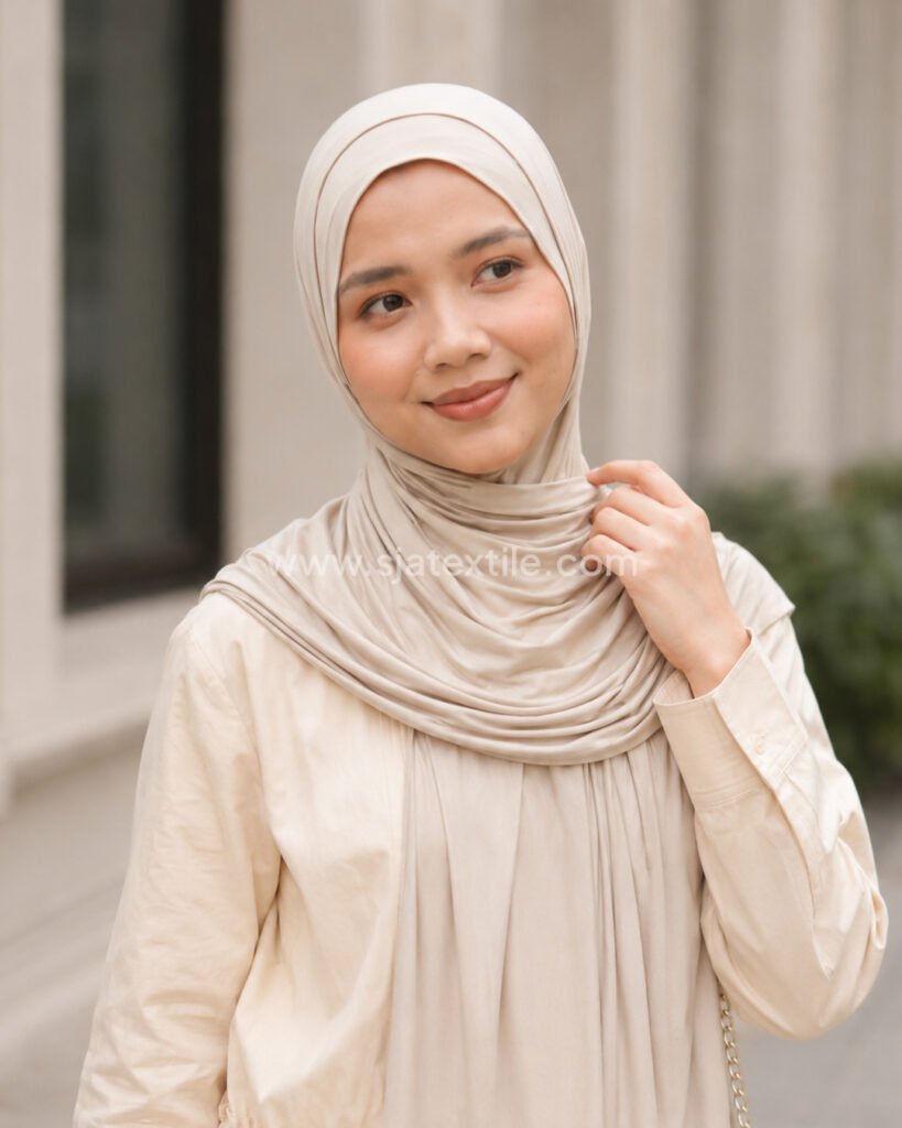 Pashmina Bahan Katun Toko Kain SJA Textile