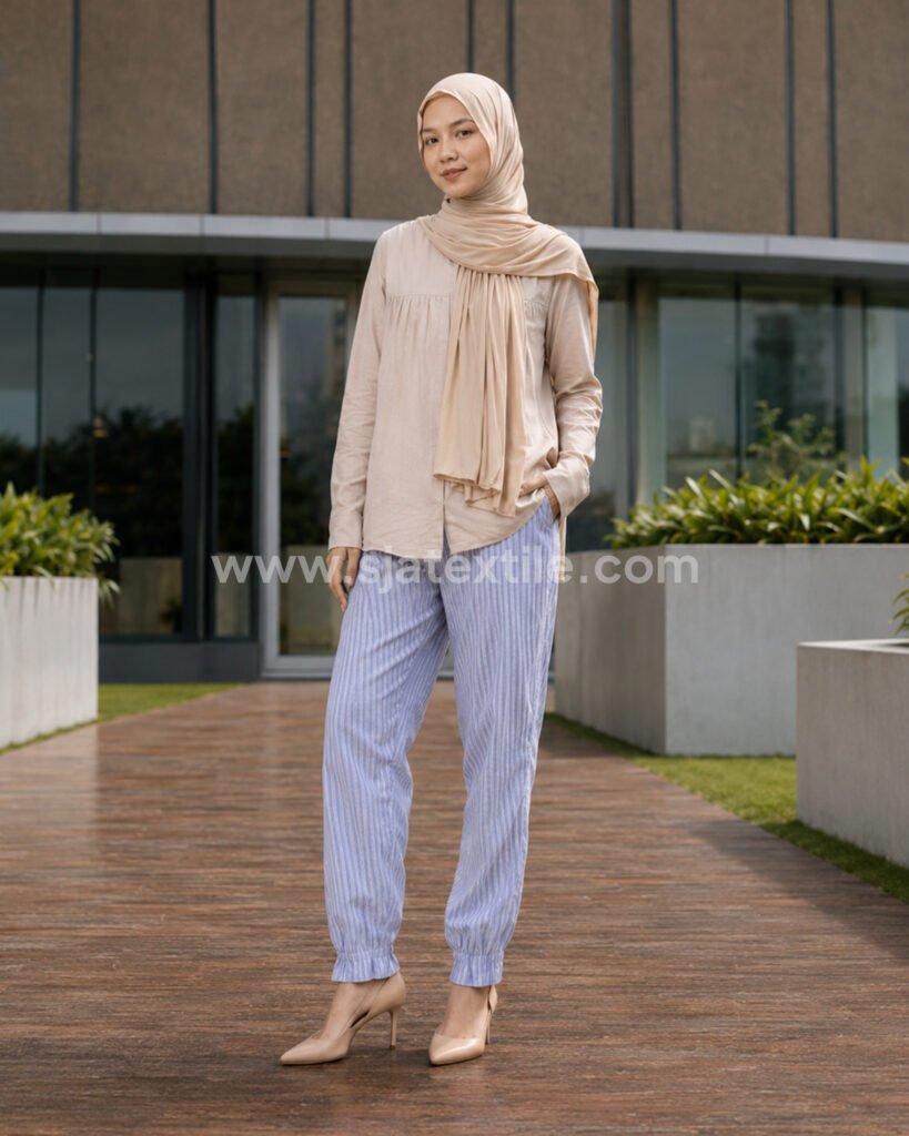 Blouse outfit baju bahan linen toko kain bandung sja textile
