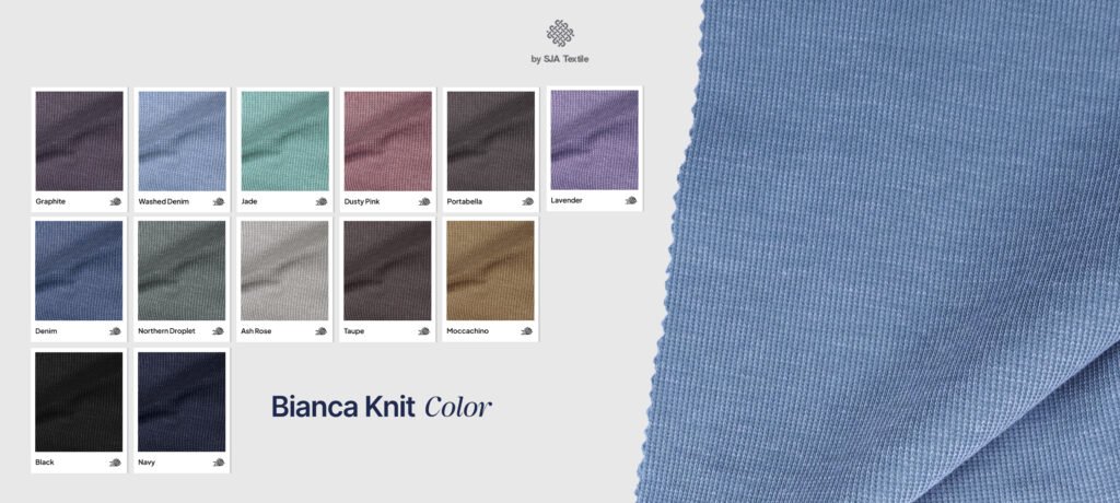 koleksi warna kain bianca knit untuk baju loungewear toko kain sja textile