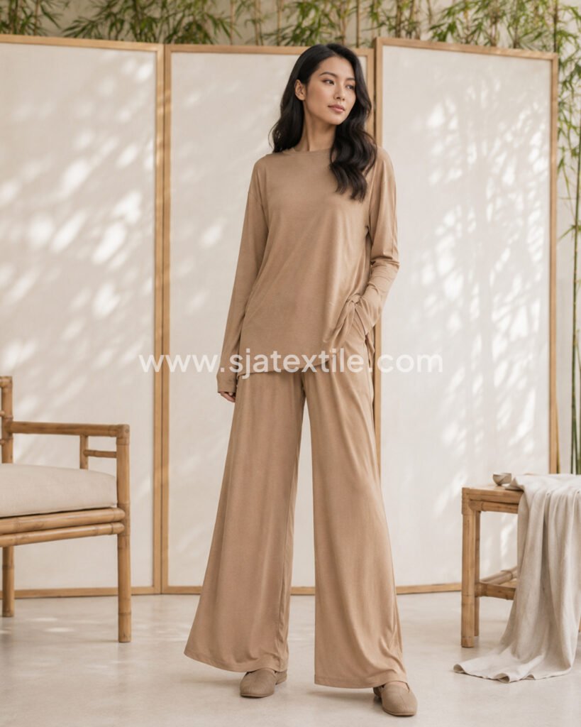 one set koleksi baju bahan bamboo serat tanboocel toko kain sja textile