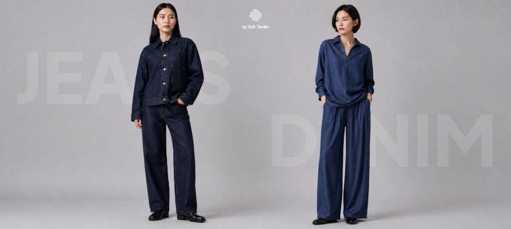perbedaan denim dan jeans dari toko kain bandung sja textile