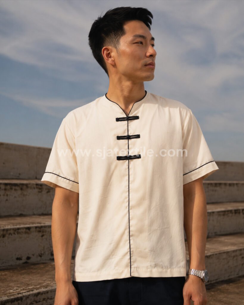 bahan loungewear paling nyaman dan adem baju cowok pivoine lyocell toko kain sja textile
