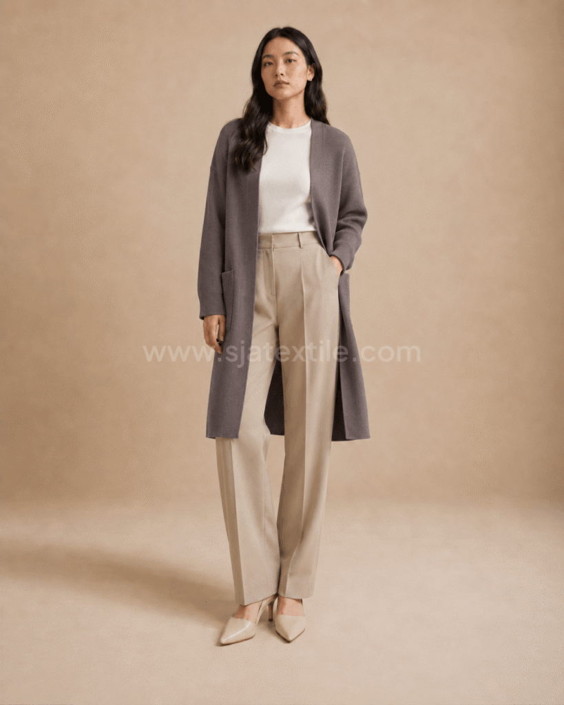 tips styling outfit loungewear layering bianca knit toko kain bandung sja textile