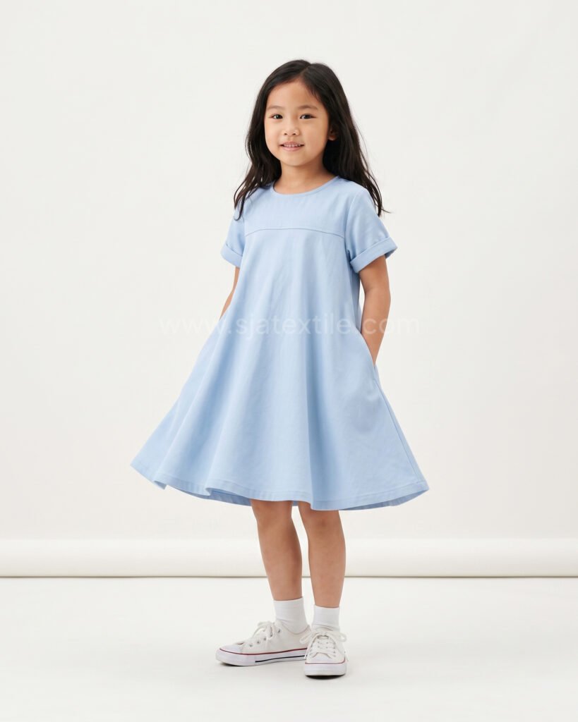 model baju anak A-line Adventure Dress dari bahan katun Papillon Twill