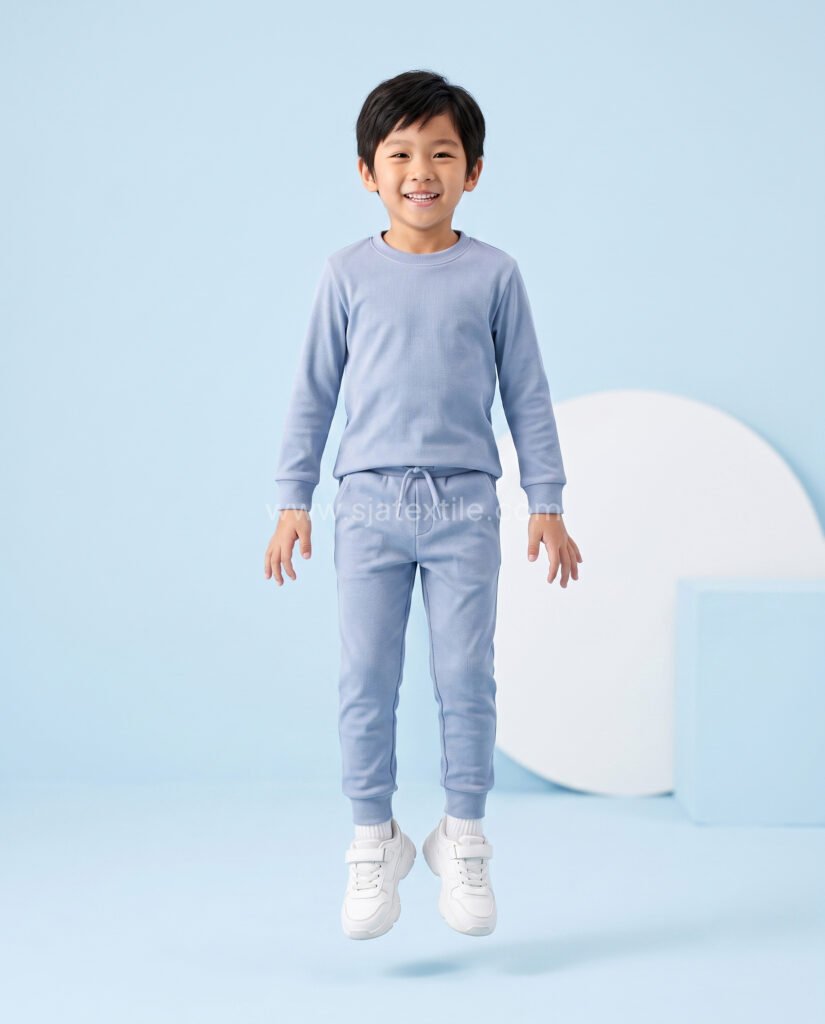long sleeve active set model baju anak bahan knit dari toko kain bandung sja textile