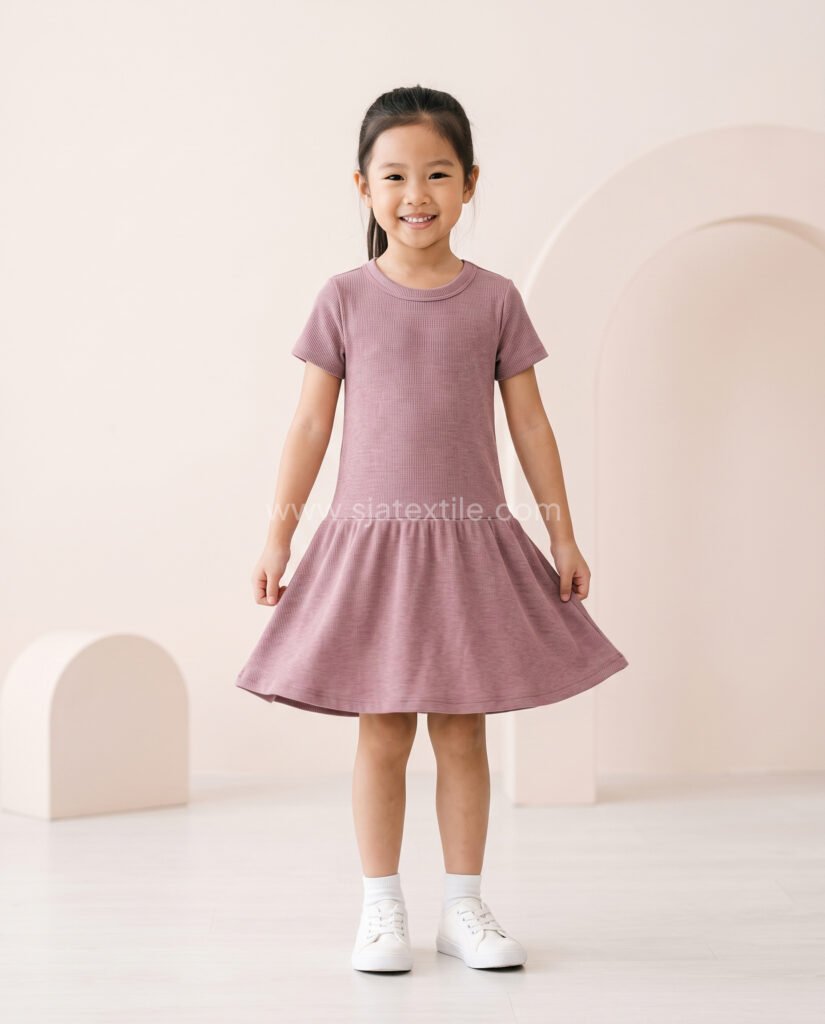 casual knit dress model baju anak bahan knit toko kain bandung sja textile