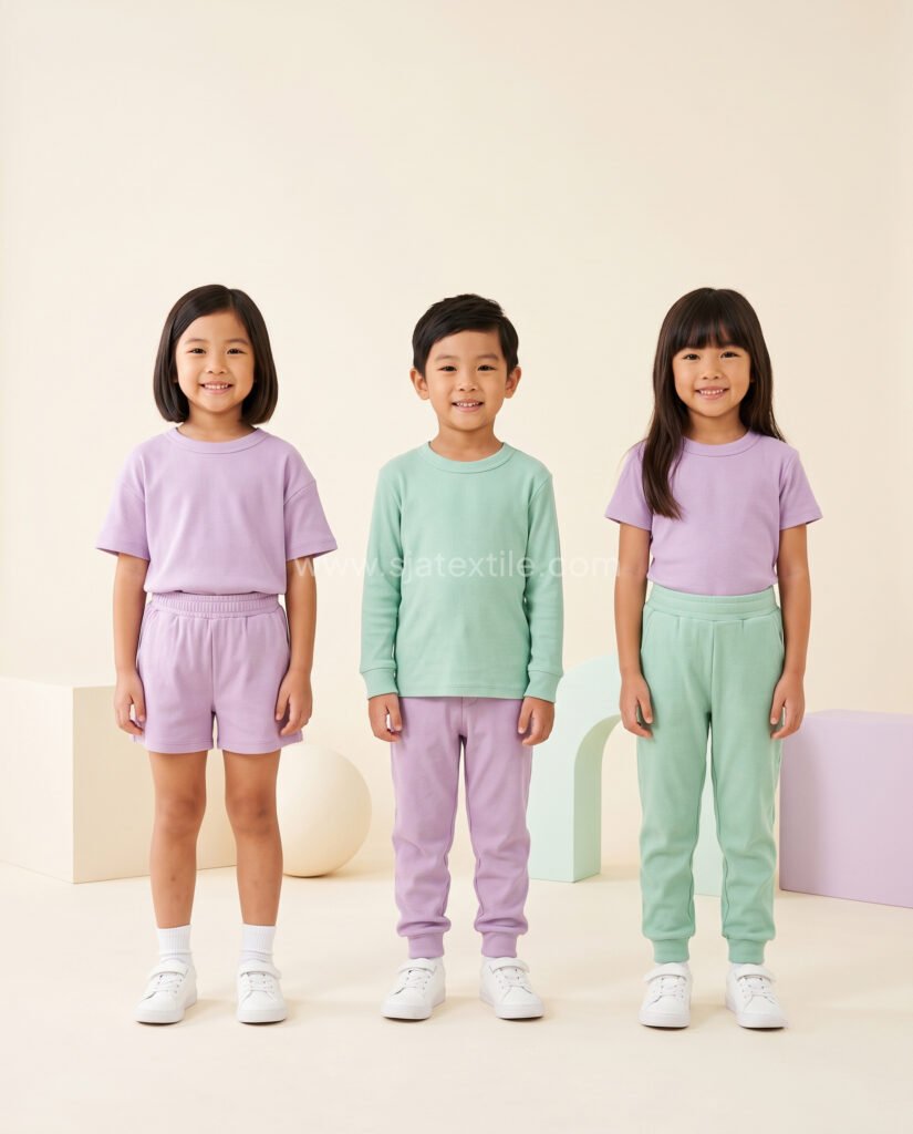 mix n match model baju anak bahan knit dari toko kain bandung sja textile
