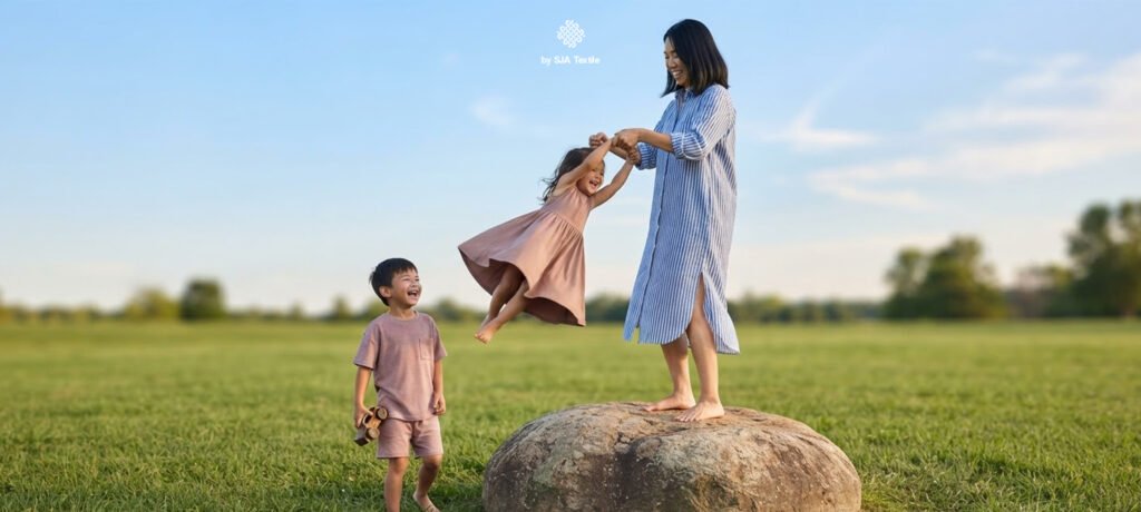 kain anak yang nyaman bisa menjadi teman main koleksi bahan baju anak toko kain bandung sja textile