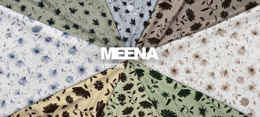 bahan rayon printing meena viscose flower dari toko kain sja texlab by sja textile