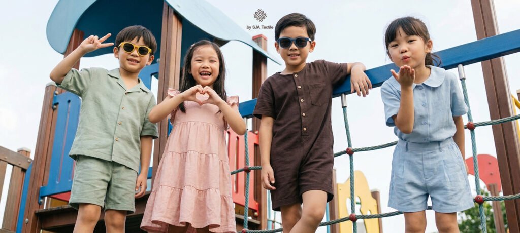 kain yang banyak dicari brand owner fashion kidswear dari toko kain bandung sja textile