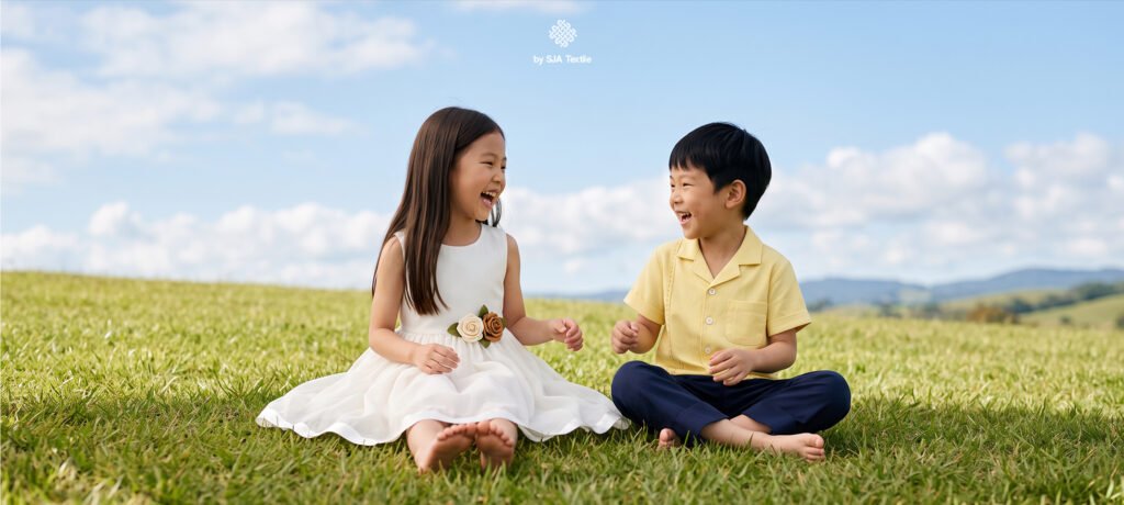 Rekomendasi bahan baju anak adem dan flowy-SJA Textile-Toko Kain Bandung-