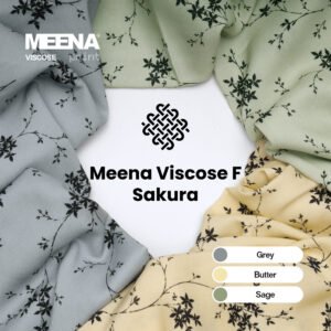 Kain Rayon Printing Meena F Sakura - Toko Kain Bandung SJA Textile
