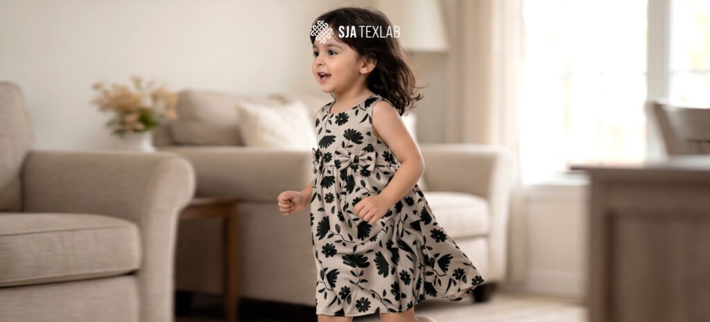 Meena Viscose Flower 2 Bahan Dress Anak untuk Model Baju Lembut dan Modern - SJA Texlab
