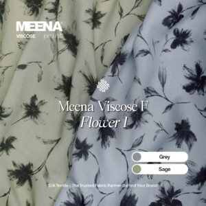 bahan rayon printing kain rayon printing Meena Viscose F Flower 1