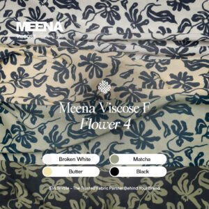 Kain Rayon Meena Viscose F Flower 4 - Toko Kain Bandung SJA Texlab