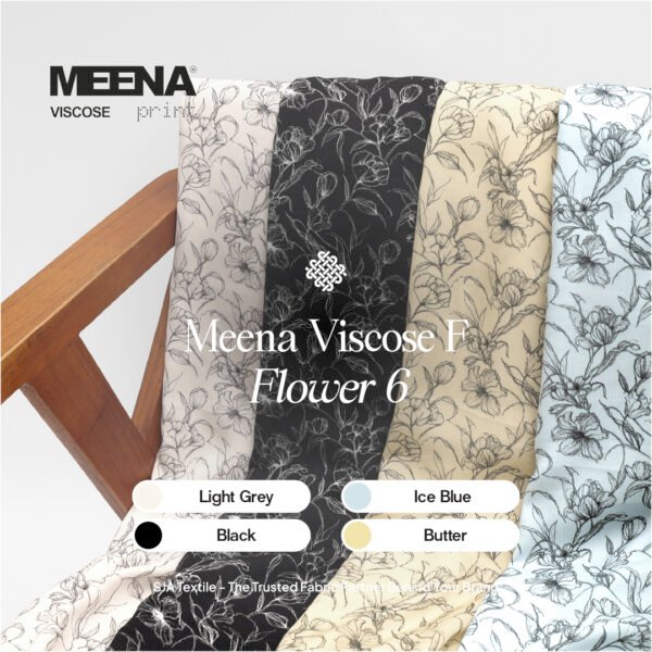Meena Viscose F Flower 6 SJA Textile