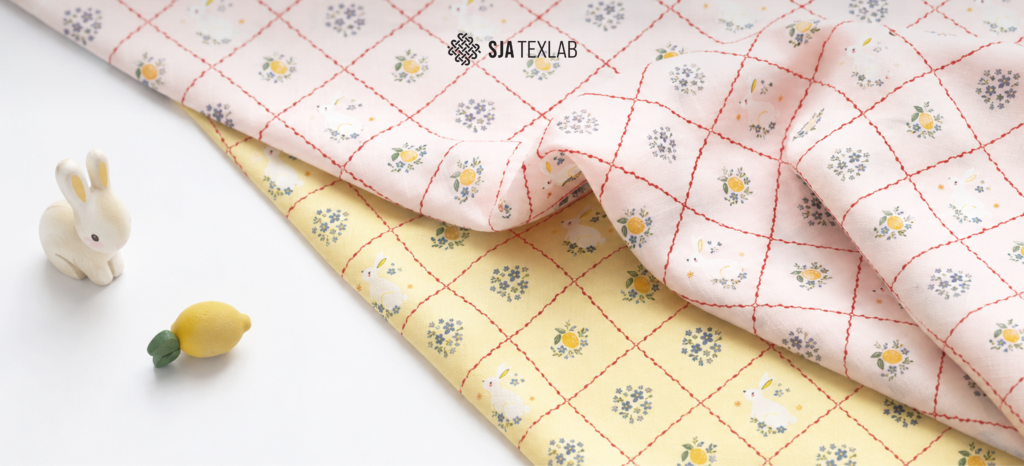 bahan rayon motif kelinci untuk baju anak - kain meena viscose kids rabbit