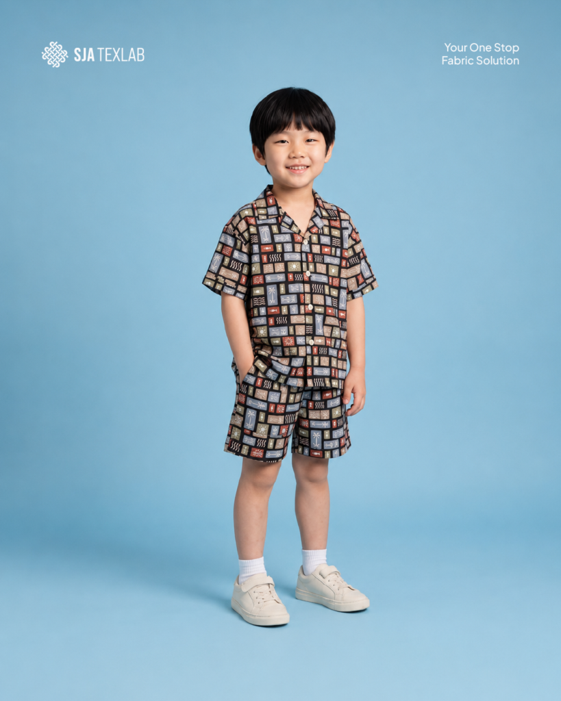 model baju anak laki-laki Camp-Collar Shirt