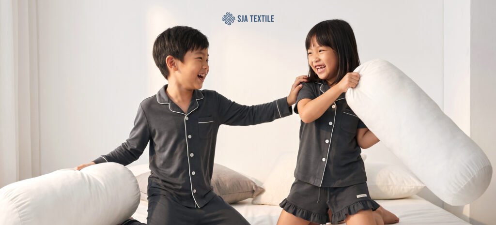 bahan piyama anak yang nyaman cloud modal micro 40s dan bamboo skin airlite dari toko kain bandung sja textile