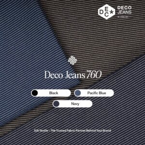 Kain denim stripe Deco Jenas 760 - SJA Textile Toko Kain Bandung