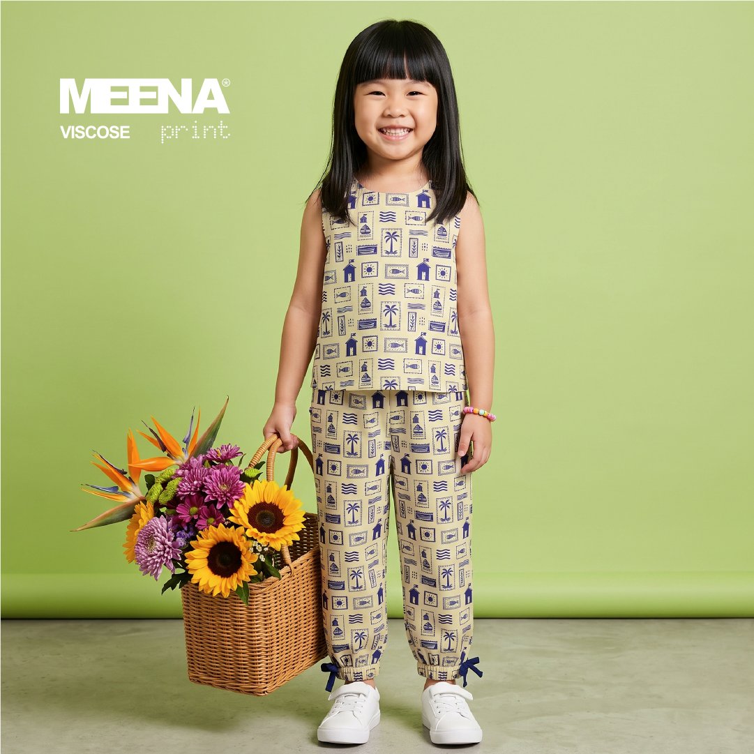 baju setelan anak perempuan dari bahan Rayon Meena Viscose k TM 3 Butter 2 - Toko Kain Bandung SJA Textile