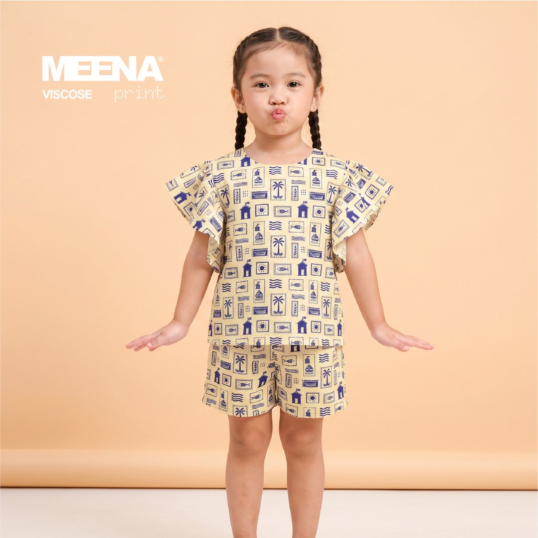 baju setelan anak perempuan dari bahan Rayon Meena Viscose k TM 3 Butter - Toko Kain Bandung SJA Textile